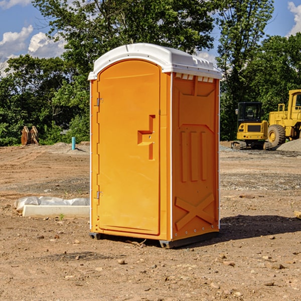 how often are the portable toilets cleaned and serviced during a rental period in Cornish